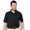 Black, variant on Monterey Club Men's X-Cool Collection Oval Texture Solid Golf Polo Shirt #1215