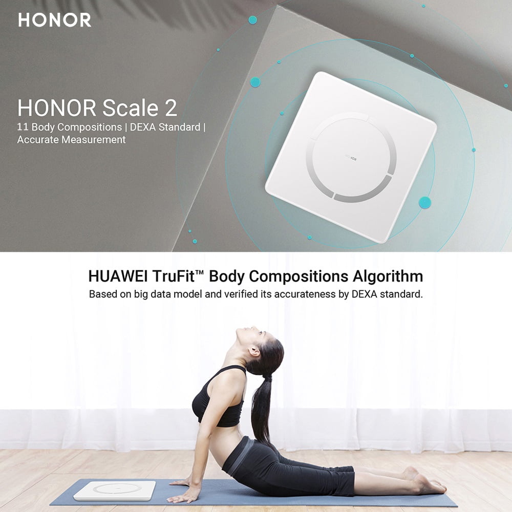 HONOR Scale 2 DEXA Standard 11 Analyzer with BMI/BMR/FFM/Body Fat Rate L5Y1