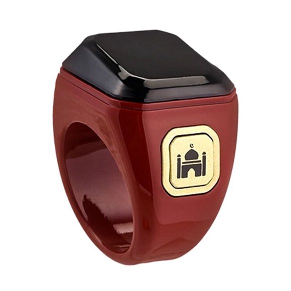 Smart Bluetooth Ring Multifunction Convenient Bluetooth Finger Counter Time Reminder Counter, Claret