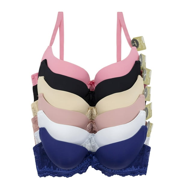 Paquete de Brasier Adda Lingerie Alisa, Copa Lisa, Colores surtidos