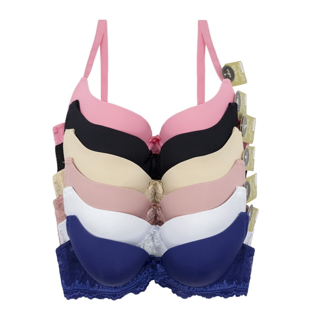 Paquete de Brasier Adda Lingerie Alisa, Copa Lisa, Colores surtidos