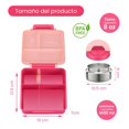 thumbnail image 2 of Lonchera niña y niño tipo incluye termo, bento box c 4 compartimentos modulables de gran capacidad, lunch box con sellado hermético , caja de almuerzo, 2 of 9