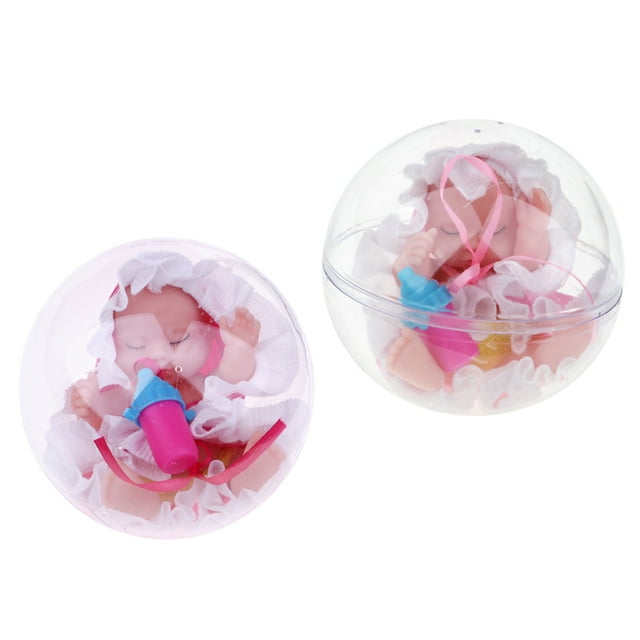 2pcs Mini Sleep Girl Beautiful Open Egg Toy de cumpleaños Baby Toys para niños de Navidad