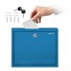 thumbnail image 1 of Caja de sugerencias de metal Adir Corp 30 x 8 x 25 cm con cerradura, azul, 1 of 9