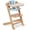 Blue, variant on Cowiewie Wooden High Chair with 3 Tray, Toddler Feeding High Chair, 8 Height Adjustments, with Black Cushion and Harness