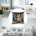 thumbnail image 5 of Creowell Pillow Covers Decorative Pillowcases Galaxy Celestial Fox with Star Design, Holiday Farmhouse Throw Pillow Case Hidden Zippered Square Cushion Cover for Sofa Bedroom Home Decor White, 5 of 7