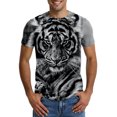 thumbnail image 1 of T-shirt à Manches Courtes pour Homme Coupe Ample Imprimé Graphique Mode Urbaine Confortable Col Rond Haut d'Été, 1 of 4