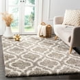 thumbnail image 3 of SAFAVIEH Hudson Louise Geometric Shag Runner Rug, Grey/Ivory, 2'3" x 8', 3 of 5