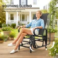 thumbnail image 6 of Outdoor Gliding Lounge Chair Set of 2 – Patio Glider with High Back & Ergonomic Head Support, Weather-Resistant Mesh, Smooth Glide Mechanism for Backyard Garden Porch, 6 of 7