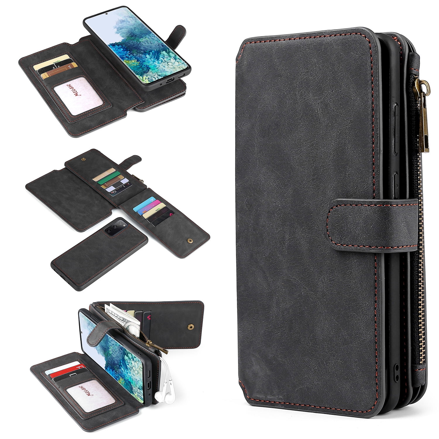 Book Style Protective Cover Premium PU/TPU Flip Wallet Cover with Card Holder TOPOFU Leather Folio Case for Nokia 5.4 Kickstand Magnetic Brown