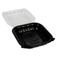 thumbnail image 6 of Thermo Tek 54 oz Black Plastic Clamshell Container - Microwavable - 10 1/4" x 9" x 3" - 50 count box, 6 of 11
