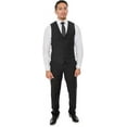 thumbnail image 6 of Men's Three Piece Premium Modern Fit Two Button Suit Black, 6 of 6