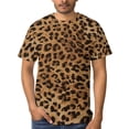 thumbnail image 4 of LAOLIUSN Men's Leopard Print Casual Short Sleeve T-Shirt, S-4XL, 4 of 7