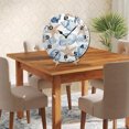 thumbnail image 5 of ZXCXRQFa Desk Clocks Beach Themed Sea Shell Kitchen Home 10 Inch Silent Vintage Design Round Wall Clock Numerals Design Non Ticking Retro Clocks Home Decor Desk Clock, 5 of 7
