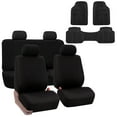 thumbnail image 1 of FH Group Car Seat Covers Full Set Cloth - Universal Fit Automotive Seat Covers, Solid Back Seat Cover, Washable Car Seat Cover for SUV, Sedan and Van with Floor Mat, 1 of 10