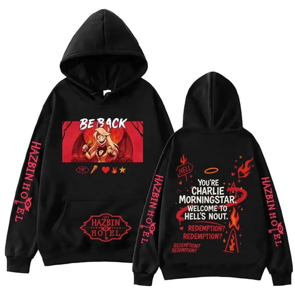 XUANXIAOJIANG Hazbin Hotel Charlie Morningstar Hoodie Oversized Hoodie for Men/Women - Long Sleeves, Casual & Fashionable, Comfortable Fit, Daily Wea