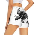 thumbnail image 3 of Sigee Family Of Sea Turtles for Women's Athletic Shorts High Waisted Running Shorts Pocket Sporty Short Gym Elastic Workout ShortsSmall, 3 of 9