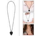 thumbnail image 3 of Black Stainless Steel Guitar Pick Charm Necklace for Decor Fashion Accessory Unisex 1 Piece, 3 of 9