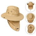 thumbnail image 2 of iHPH7 Boonie Hat Hiking Cap Wide Brim Hat Bucket Hat with Strings Packable Bucket Hats for Women, Khaki One Size, 2 of 5