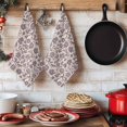 thumbnail image 6 of Purple Floral Kitchen Towels Set of 3, Spring Plants Flowers Vintage Rustic Absorbent Dish Towels for Kitchen, Microfiber Hand Towel, Quick Drying Tea Towel for Cleaning Decorative Dishcloths, 6 of 7