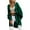 Green, variant on Open Front Batwing Sleeve Long Cardigan Loose Sweaters