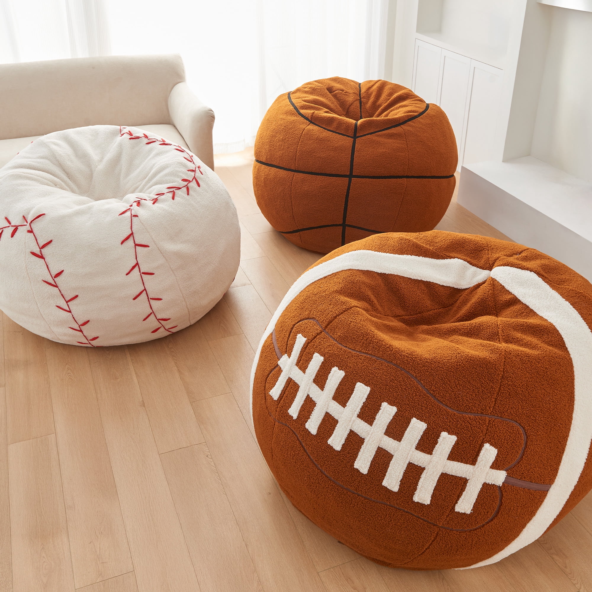 XIECUVA Bean Bag Chair for Adults, High-Rebound Memory Foam Beanbag Chairs with Removable Cover for Living Room Bedroom, 32 Inches