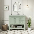 thumbnail image 3 of Eclife 36" Single Bathroom Vanity With Integrated Sink Top, 2-door Cabinet And 2 Drawers, Hand Paint, 3 of 9