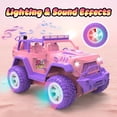 thumbnail image 6 of JoyStone Pink RC Cars for Girls, 2.4GHz Remote Control Truck with LED Lights, Spray & Sound Effects, DIY Stickers, Toy Cars Gift for Kids 3+, 6 of 11