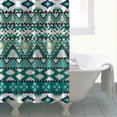 thumbnail image 4 of Boho Floral Shower Curtain 72x72 Inches - Tropical Leaves, Vintage Botanical Print, Waterproof Fabric for Chic Bathroom Decor, Modern Farmhouse & Bohemian Style, 4 of 4