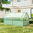 thumbnail image 2 of Gymax Galvanized Steel Raised Garden Bed Metal Planter Box Kit w/ Mini Greenhouse Cover, 2 of 10