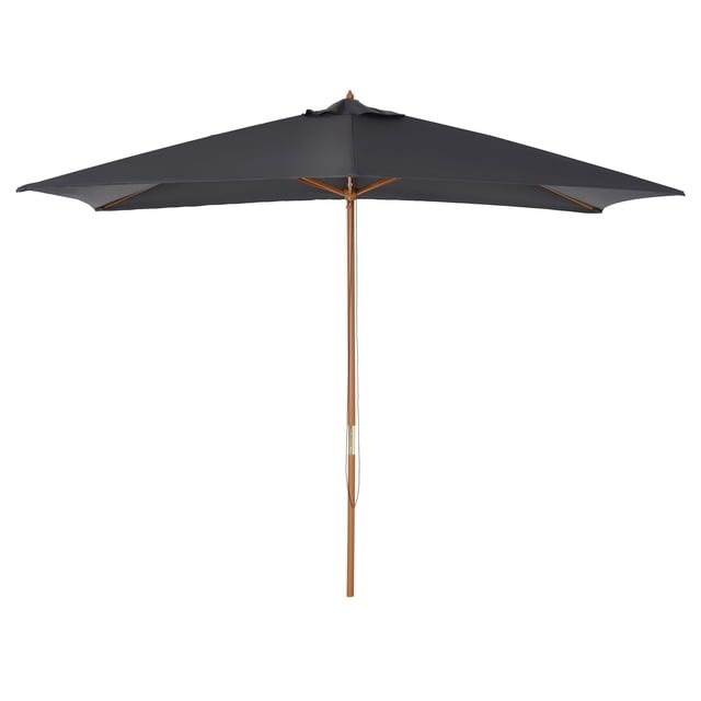 Outsunny Patio Umbrella, Sun Outdoor Umbrella with Bamboo Ribs for Garden