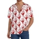 thumbnail image 1 of Fotbe Red Bloody Scary Hands Camisa Estampada de Manga Corta para Hombre, Casual de Verano, Estilo Playero, Sin Arrugas-Medium, 1 of 5
