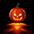 thumbnail image 6 of Tryvkinvive Skull Light Up Pumpkin Decor,Halloween Jack O Lantern LED Lamp,Tabletop Ornament Halloween Decoration for Indoor Home,Haunted House & Party Decor, 6 of 8