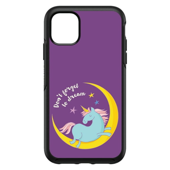 DistinctInk Custom SKIN / DECAL compatible with OtterBox Symmetry for iPhone 11 Pro (5.8" Screen) - Unicorn Moon - Don't Forget to Dream