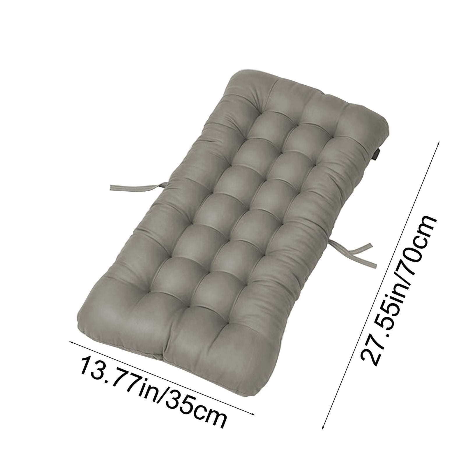 Tyidzon Seat Cushion Outdoor Chair Cushion, Patio Chair Cushion with Tie, Tufted Replacement for Patio Furniture, 14X28 Inches