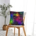 thumbnail image 5 of Pofeuu Bright Universe Print Double-sided plush pillowcase Square Throw Pillow Covers Pillows Cover for Living Room Bedroom Sofa Couch Cushion Cover（No pillow core）-22"x22", 5 of 7