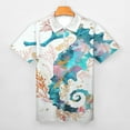 thumbnail image 3 of Seahorse Seaweed Men Zipper T-shirt Summer Casual Short Sleeve T-shirt Top, 3 of 7