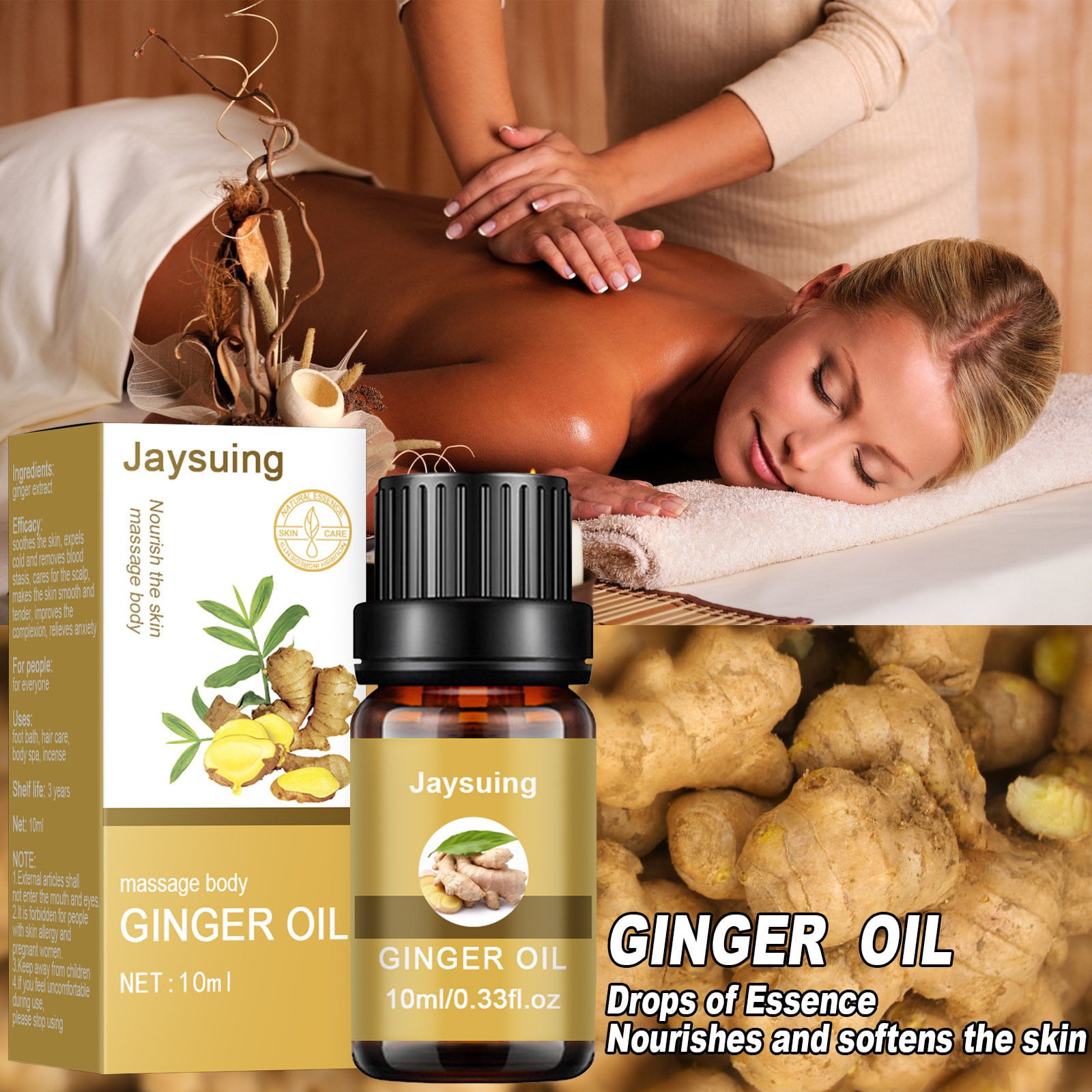 HSMQHJWE Glass Plug Oil, Oil, Abdominal Stomach Massage Oil, Anti-Adipose  Tissue Massage Oil, Healthys Massage Oil 10ml Aromatherapy Balm Set 
