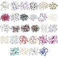 thumbnail image 3 of 50 Pieces Glass Crystal Set Gem Glitter Personalized 3D Tips Decoration Nail Art Rhinestones Manicure Accessories Wedding Dress Rose Red, 3 of 6
