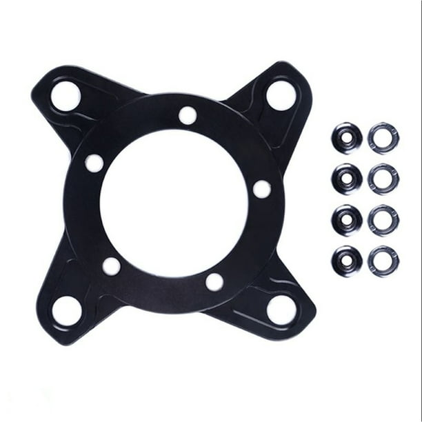 Yuarrent Adaptador profesional de adaptador de bielas de Motor de bicicleta eléctrica de aleación de aluminio Ciclismo 4 orificios 104BCD Yuarrent OD023509-01