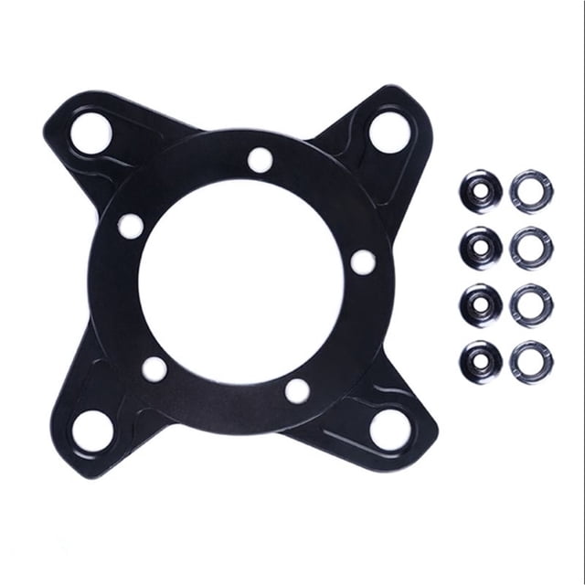 Soidarity Adaptador de bielas de motor de bicicleta eléctrica Accesorios de adaptador desmontable Ciclismo 4 orificios 104BCD