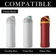 thumbnail image 3 of Linkidea 2 Pack Water Bottle Boot Compatible with Owala FreeSip/Twist/Potter 24oz Bottles, Silicone Anti-Slip Bottle Bottom Bumper Protector (Clear White), 3 of 6