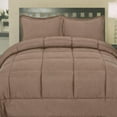 thumbnail image 4 of Luxury 500-TC Egyptian Cotton Box-Stitched Design Comforter | 300 GSM | Single Piece, Cal-King Size 98" x 104" Inches, 1pc Comforter with 4 Corner Tabs, (Taupe), 4 of 4