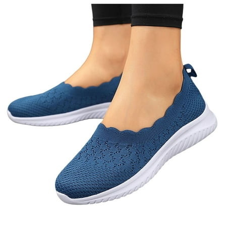 

DVKOVI Womens Shoes Casual Leisure Women s Slip On Travel Soft Sole Comfortable Shoes Outdoor Leather Shoes Fashion Sports Breathable Sliipers Women s Loafers & Slip-on Blue 40
