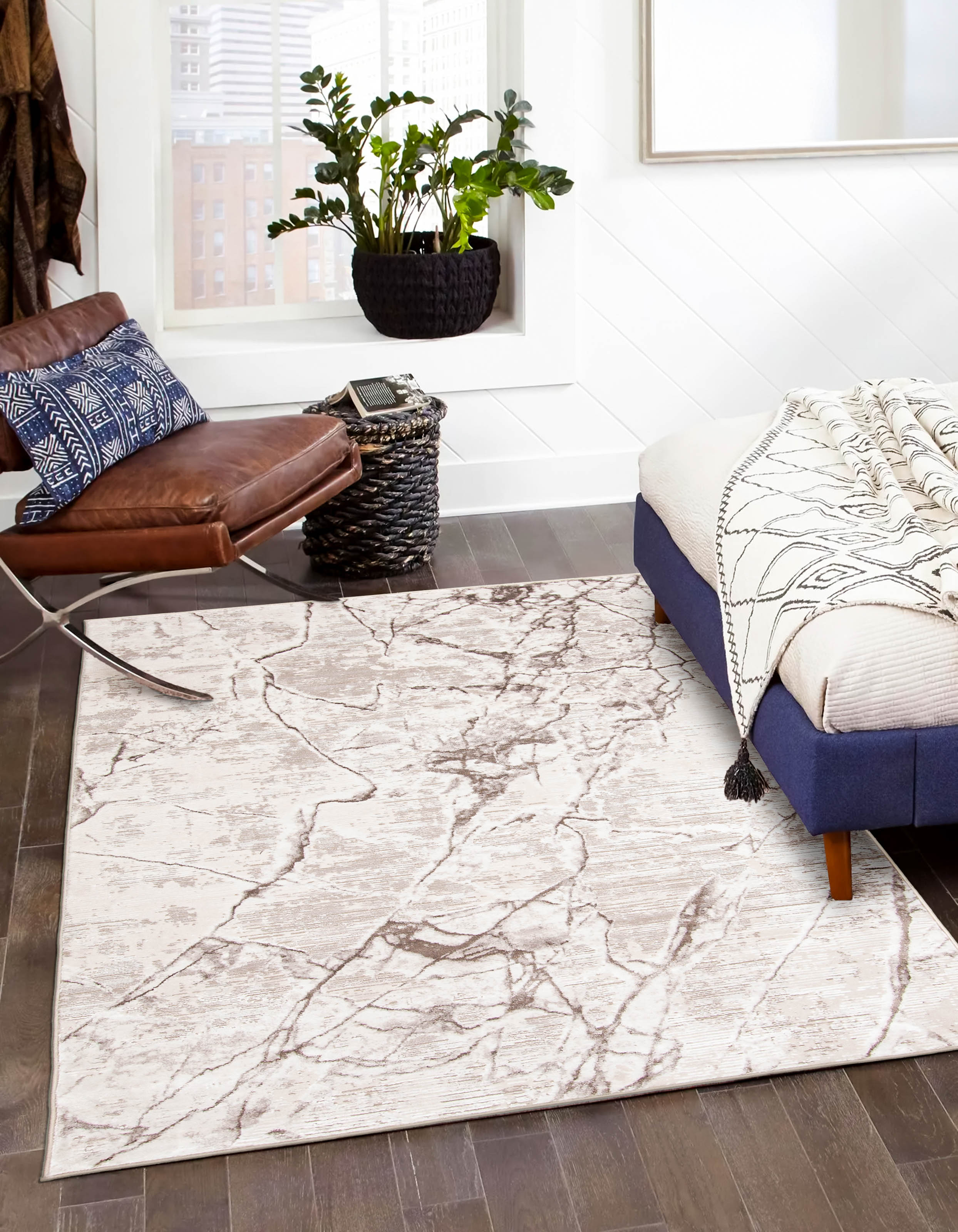 ECARPET Helix Tapis Contemporain / Moderne pour Salon, Chambre, Salle A Manger, Entrée, Couloir et Plus Encore.