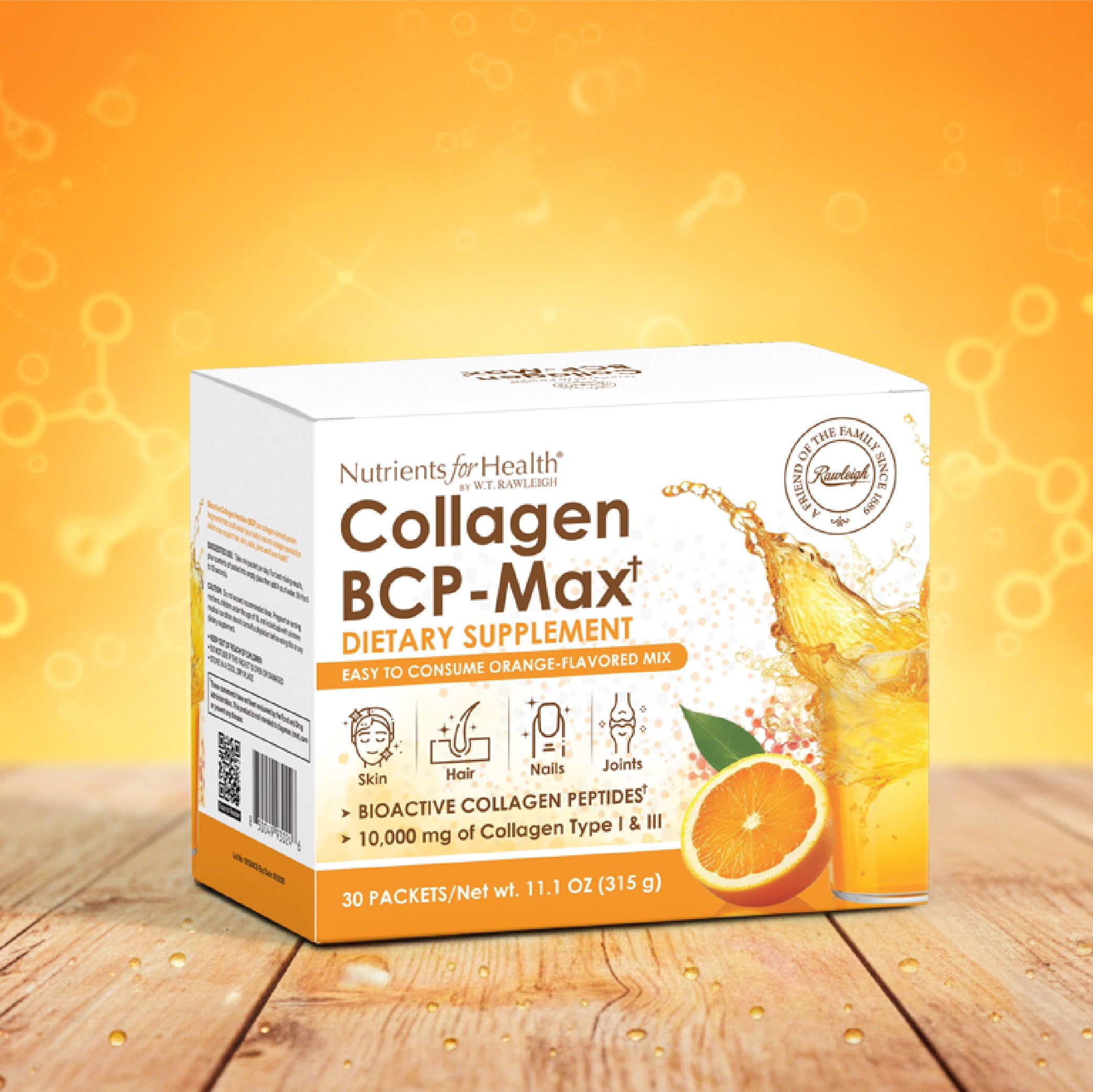 Rawleigh BCP-Max Bioactive Collagen Peptide Sachets for Skin & Joint Care, 30 Count