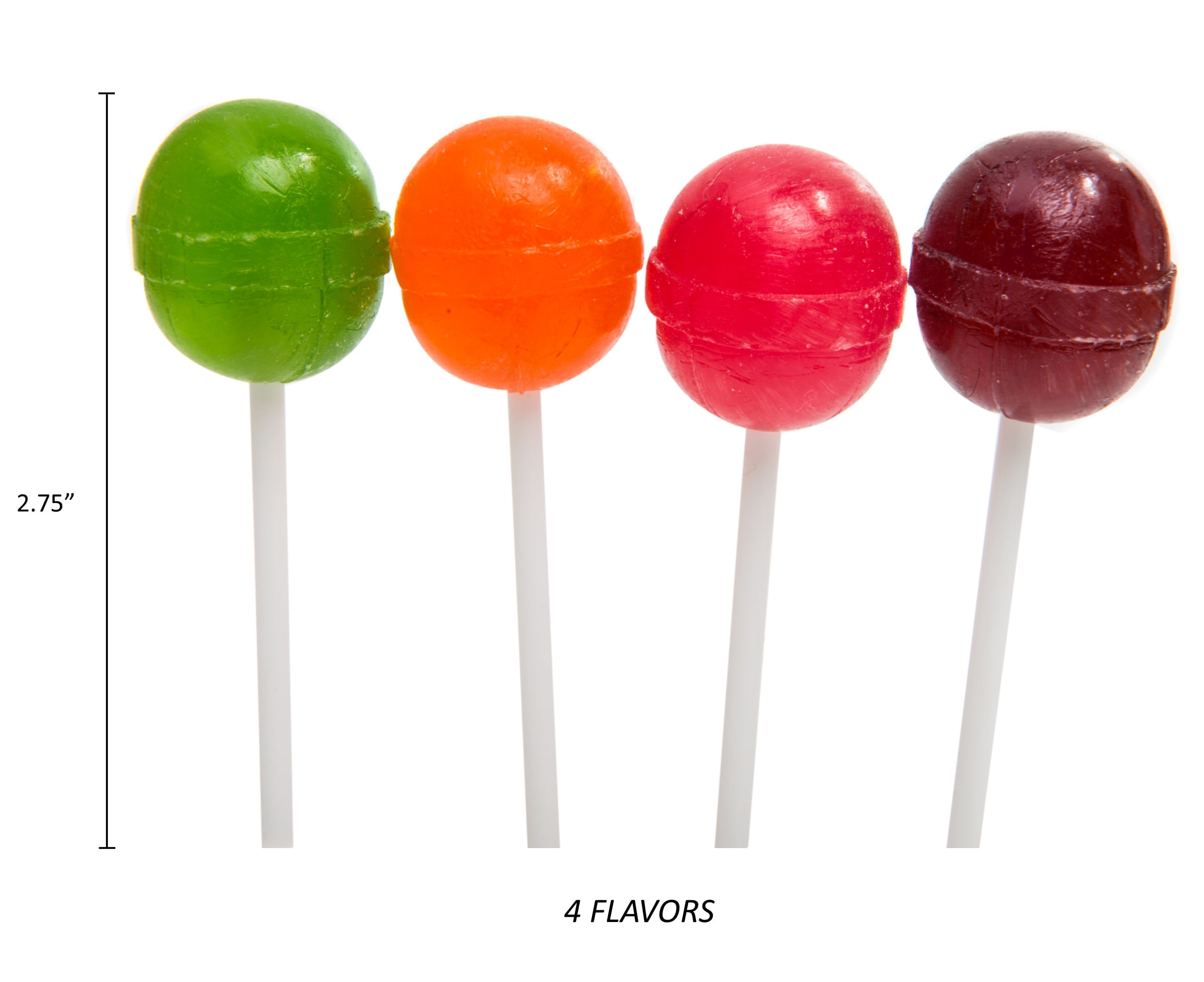 (5 pack) Giant Pop with 10 Lollipop Sticks Inside by Dat'l Do-it, Christmas Red, 2.46 oz, 1 Ct