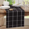 thumbnail image 3 of Fennco Styles Classic Large Plaid Cotton Table Runner 16" W x 72" L - Black Table Cover for Christmas, Holiday, Dining Table, Banquets and Special Occasion, 3 of 8