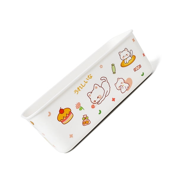 Advancent White And Durable Storage Polished Basket With Odorless Box Durable For Non-Toxic Non-toxic And Storage Long-term And Almacenamiento y organización del hogar Blanco + pegatina