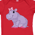 thumbnail image 4 of Inktastic Cute Purple Hippo Girls Baby Bodysuit, 4 of 5